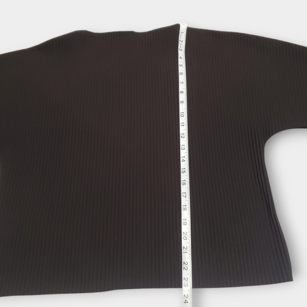 COS Womens Pleated Batwing Long Sleeve Oversized Boxy Top Dark Brown Small - Picture 12 of 12